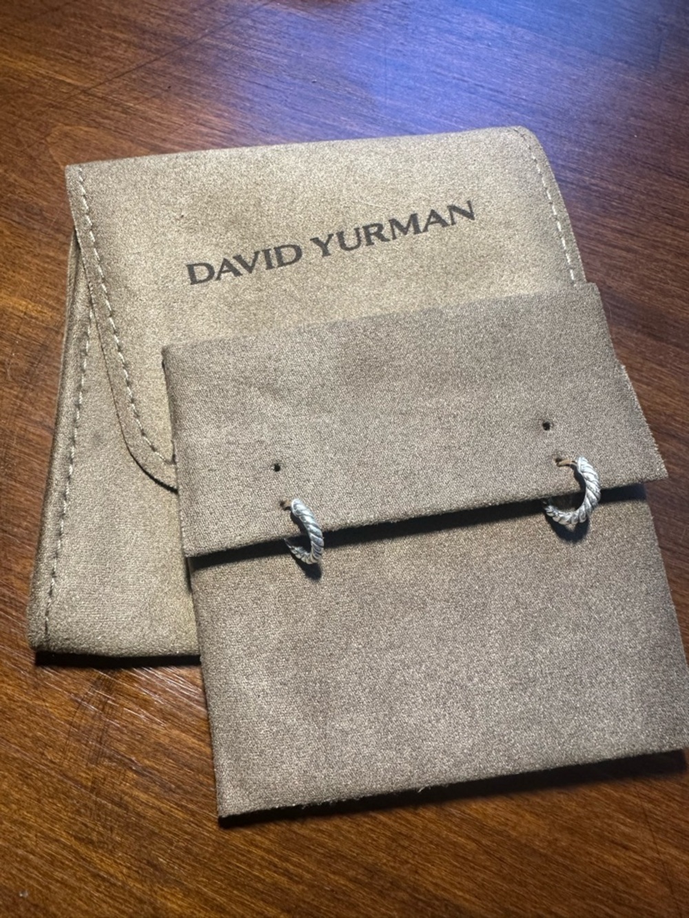 David Yurman Sterling Twisted Cable Mini Hoop Earrings - Silver